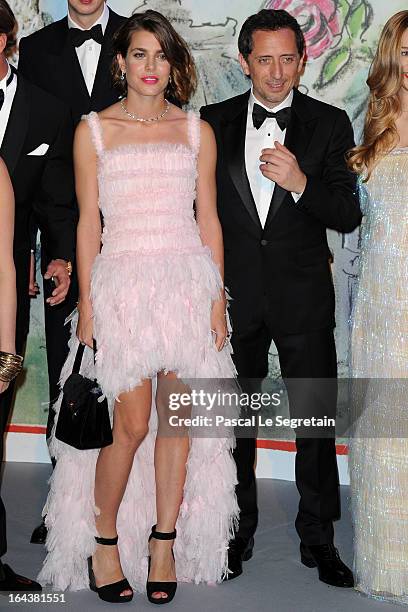 Charlotte Casiraghi and Gad Elmaleh attend the 'Bal De La Rose Du Rocher' in aid of the Fondation Princess Grace on the 150th Anniversary of the SBM...