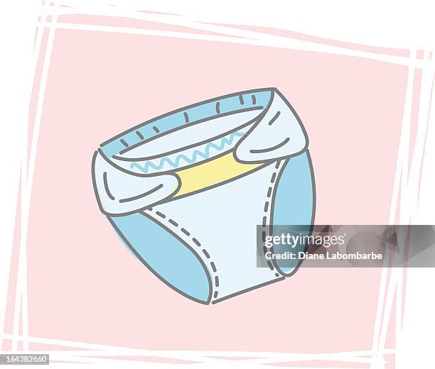 skizzenhafte windel-symbol - diapers stock-grafiken, -clipart, -cartoons und -symbole