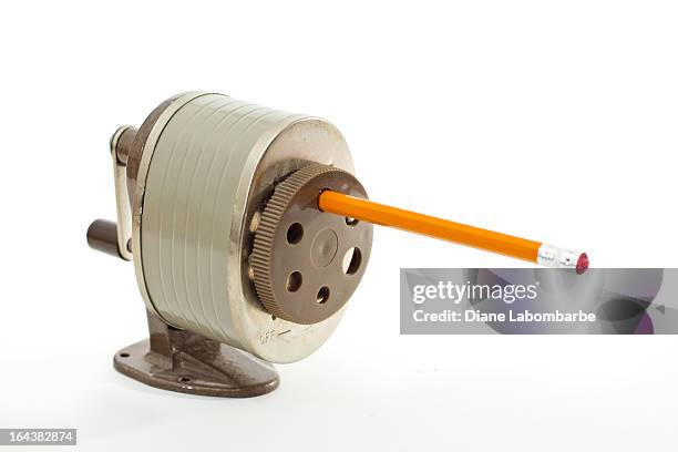 old pencil sharpener - pencil sharpener stockfoto's en -beelden