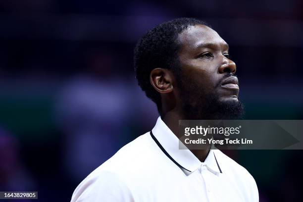 Head coach Royal Ivey of South Sudan looks on prior to the FIBA Basketball World Cup Group B game against China at Araneta Coliseum on August 28,...