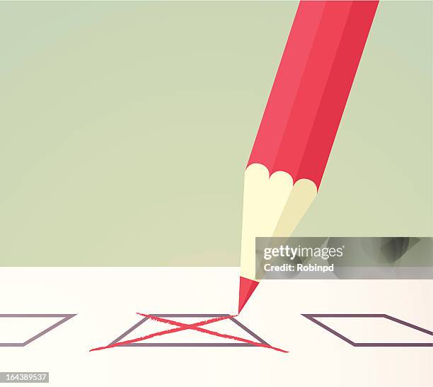 voting pencil - register stock illustrations