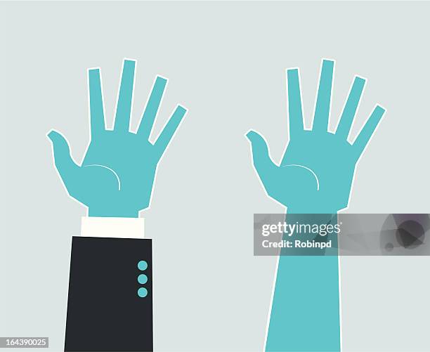 blue hands - hand asking stock illustrations