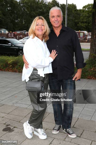 Karin Thaler and her husband Milos Malesevic during the Mandoki Soulmates concert at Circus Krone on September 3, 2023 in Munich, Germany.