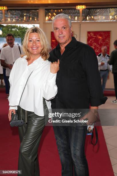 Karin Thaler and her husband Milos Malesevic during the Mandoki Soulmates concert at Circus Krone on September 3, 2023 in Munich, Germany.