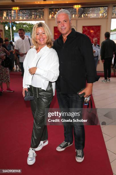 Karin Thaler and her husband Milos Malesevic during the Mandoki Soulmates concert at Circus Krone on September 3, 2023 in Munich, Germany.