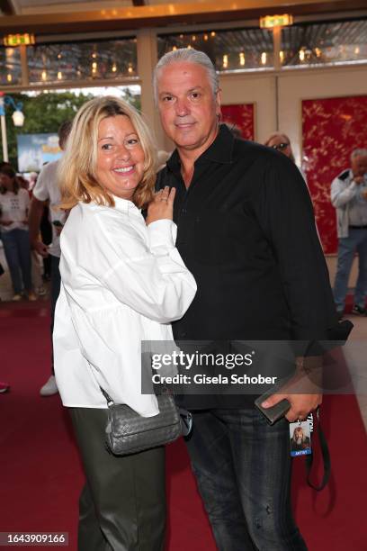 Karin Thaler and her husband Milos Malesevic during the Mandoki Soulmates concert at Circus Krone on September 3, 2023 in Munich, Germany.