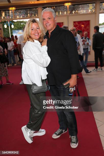 Karin Thaler and her husband Milos Malesevic during the Mandoki Soulmates concert at Circus Krone on September 3, 2023 in Munich, Germany.
