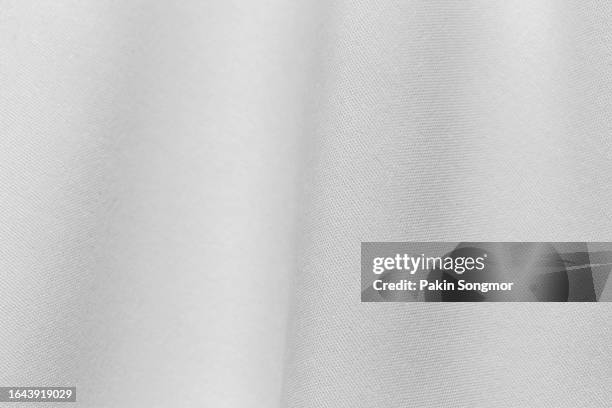 white color fabric cloth polyester texture and textile background. - cetim imagens e fotografias de stock