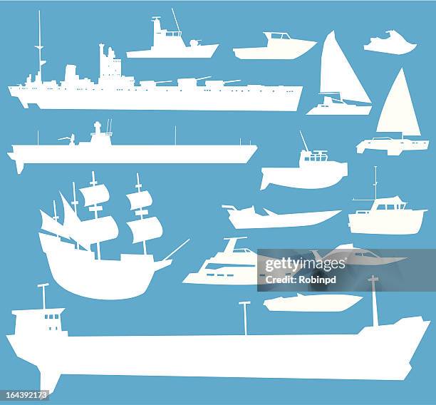 boats - trawler stock illustrations