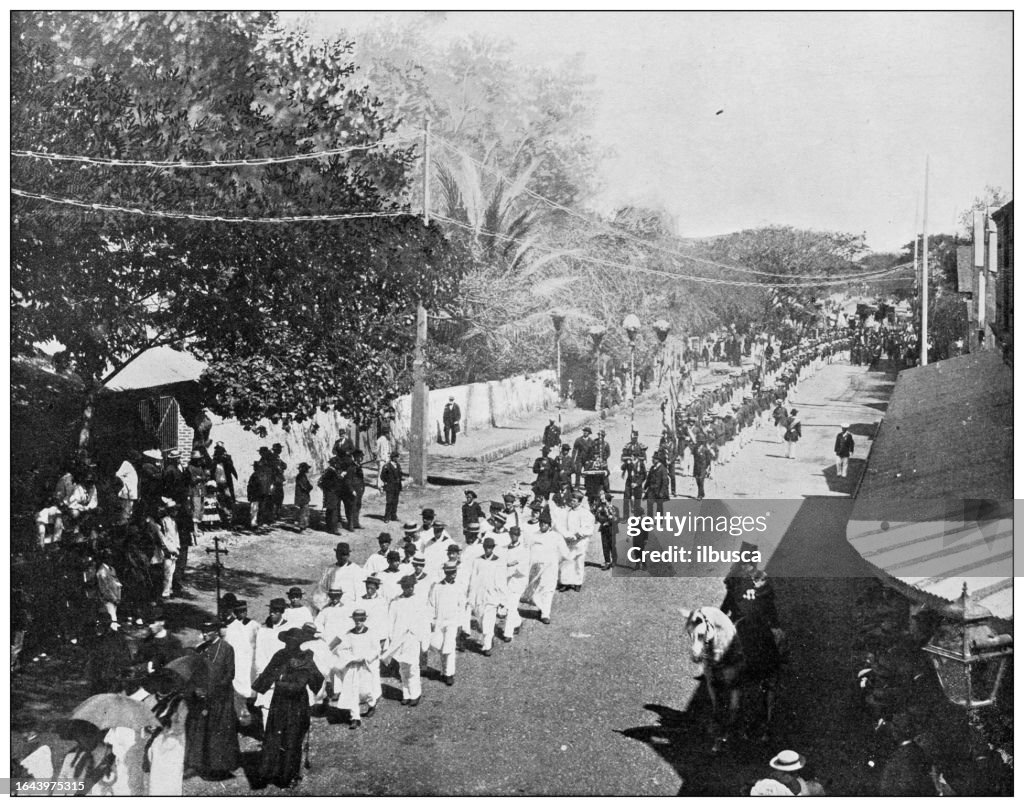 Hawaii, antique photo: Queen Emma's Funeral