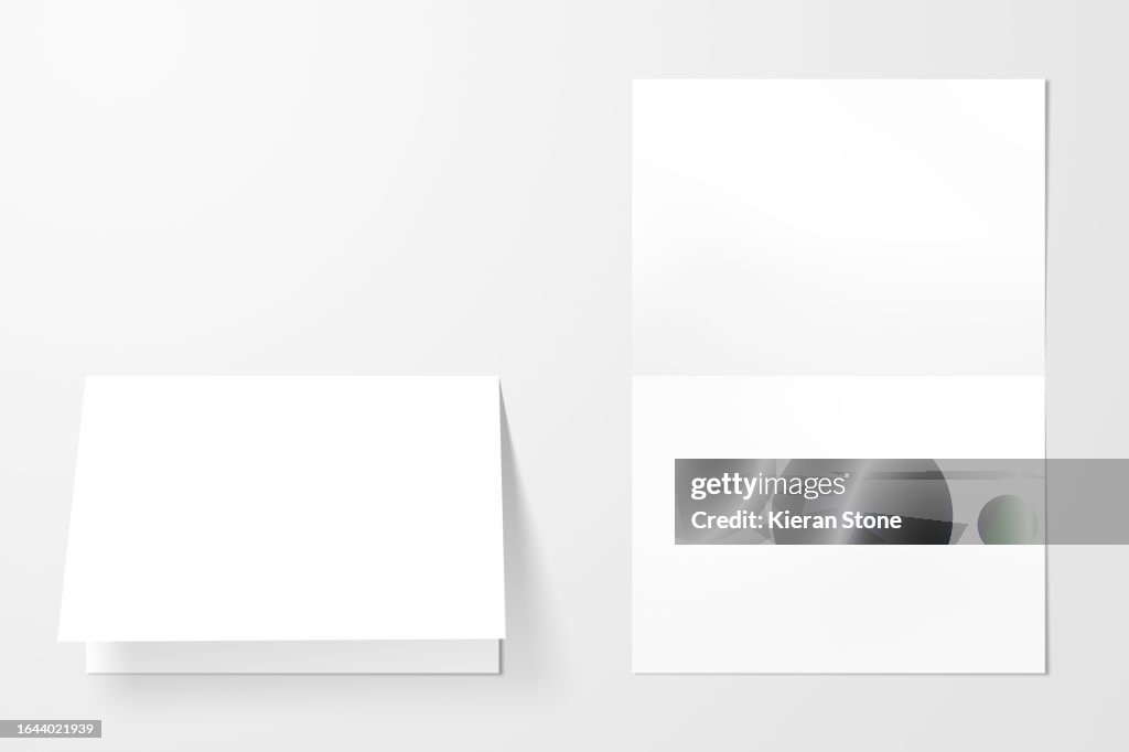 Folded Blank Paper Inside and Out