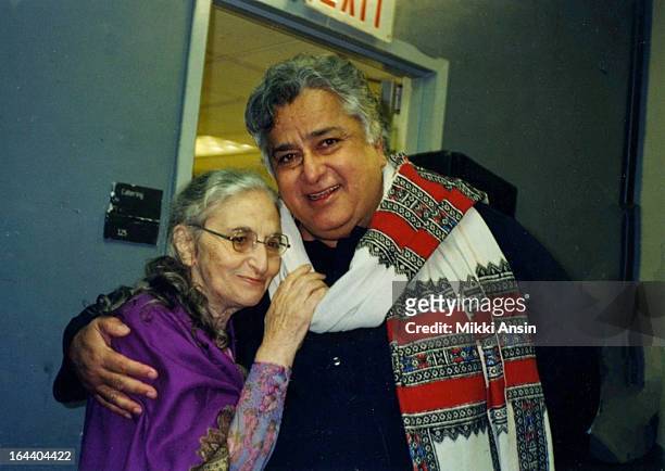 Indian actor Shashi Kapoor with novelist and screenwriter Ruth Prawer Jhabvala at a concert of Merchant Ivory music by composer Richard Robbins at...