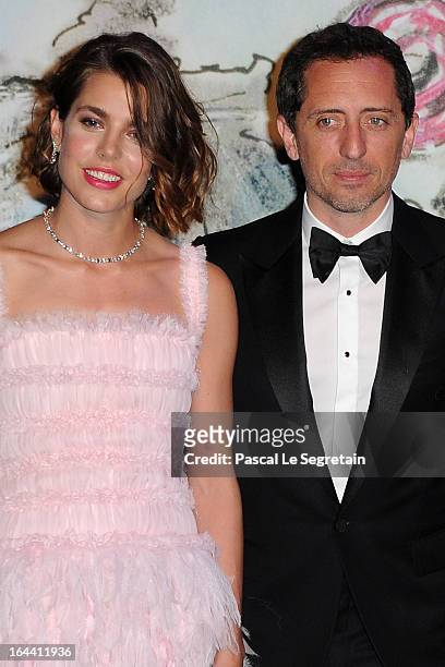 Charlotte Casiraghi and Gad Elmaleh attend the 'Bal De La Rose Du Rocher' in aid of the Fondation Princess Grace on the 150th Anniversary of the SBM...