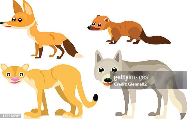 stockillustraties, clipart, cartoons en iconen met animal page - poema