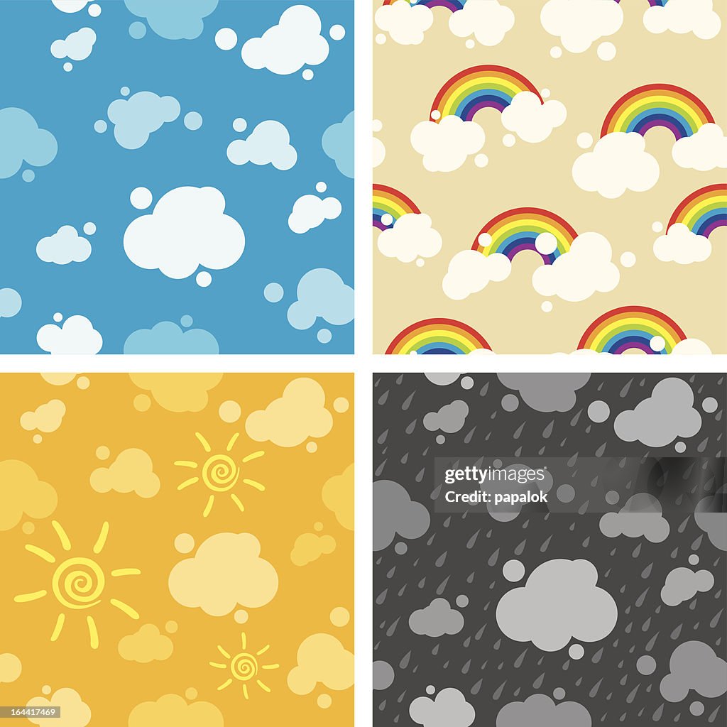 Random Cloud Pattern Seamless Cloud Pattern Set High-Res Vector Graphic - Getty Images