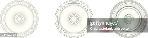 victorian decorative medallion - round window stock illustrations