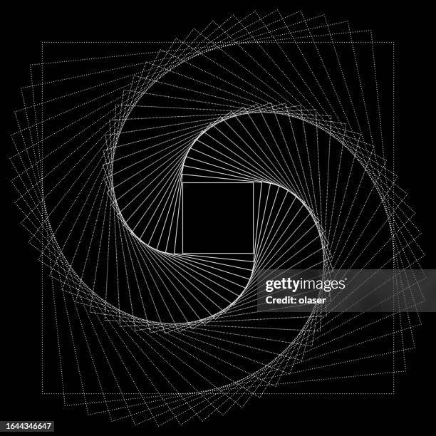 glowing, rotating concentric squares with copy space. - concentric stock illustrations