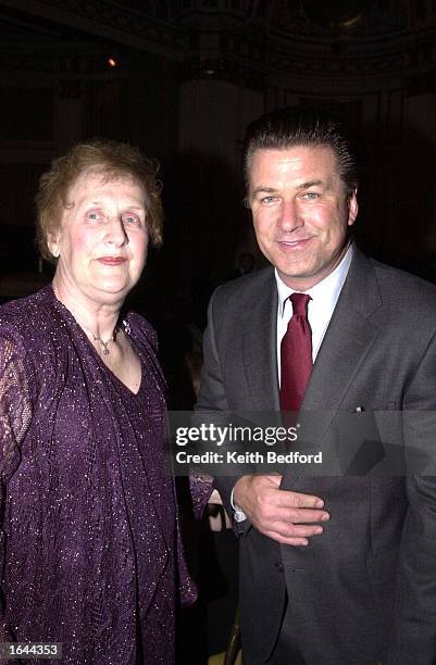 Actor Alec Baldwin and his mother Carol arrive for the Gilda's Club Comedy Gala November 14, 2002 in New York City. Gilda's Club is a non-residential...