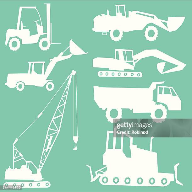 construction vehicles - front end loader stock illustrations