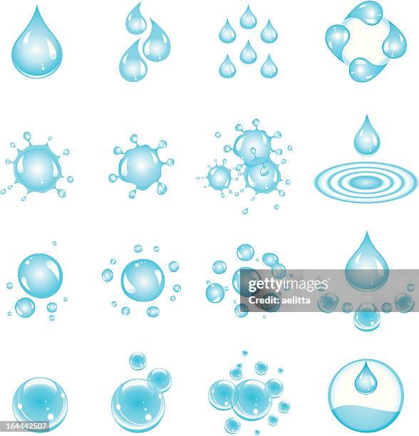 water elements - plastic ocean stock illustrations