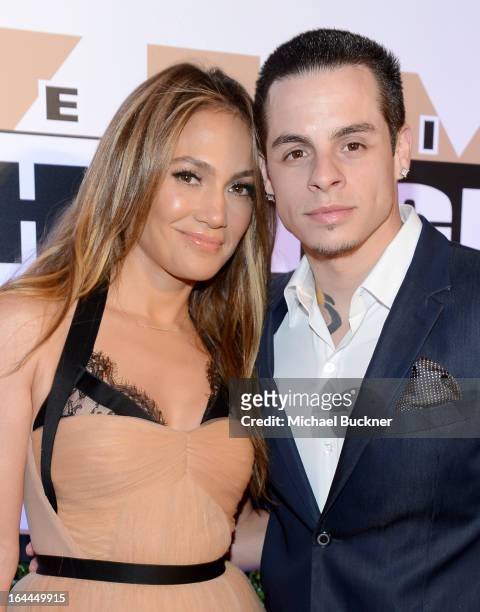 Singer Jennifer Lopez and dancer Casper Smart attend Muhammad Ali's Celebrity Fight Night XIX at JW Marriott Desert Ridge Resort & Spa on March 23,...