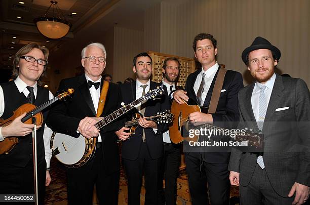 Actor/Musician Steve Martin with the band Steep Canyon Rangers attend Muhammad Ali's Celebrity Fight Night XIX at JW Marriott Desert Ridge Resort &...