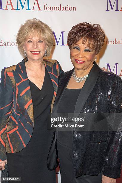 Lesley Stahl and Vy Higginsen attend "Mama I Want To Sing" 30th Anniversary Gala Celebration at The Dempsey Theatre on March 23, 2013 in New York...