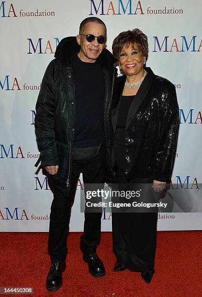 Vy Higginsen and Stephen Burrows attend "Mama I Want To Sing" 30th Anniversary Gala Celebration at The Dempsey Theatre on March 23, 2013 in New York...