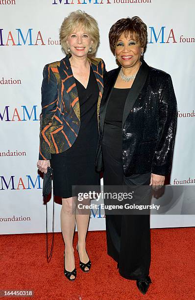 Leslie Stahl and Vy Higginsen attend "Mama I Want To Sing" 30th Anniversary Gala Celebration at The Dempsey Theatre on March 23, 2013 in New York...