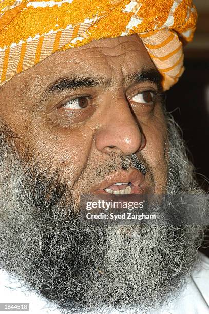 Maulana Fazal-ur-Rehman, a leader of the Mutttahida Majlis-e-Amal , an alliance of six hardline Islamic parties and nominated candidate for next...