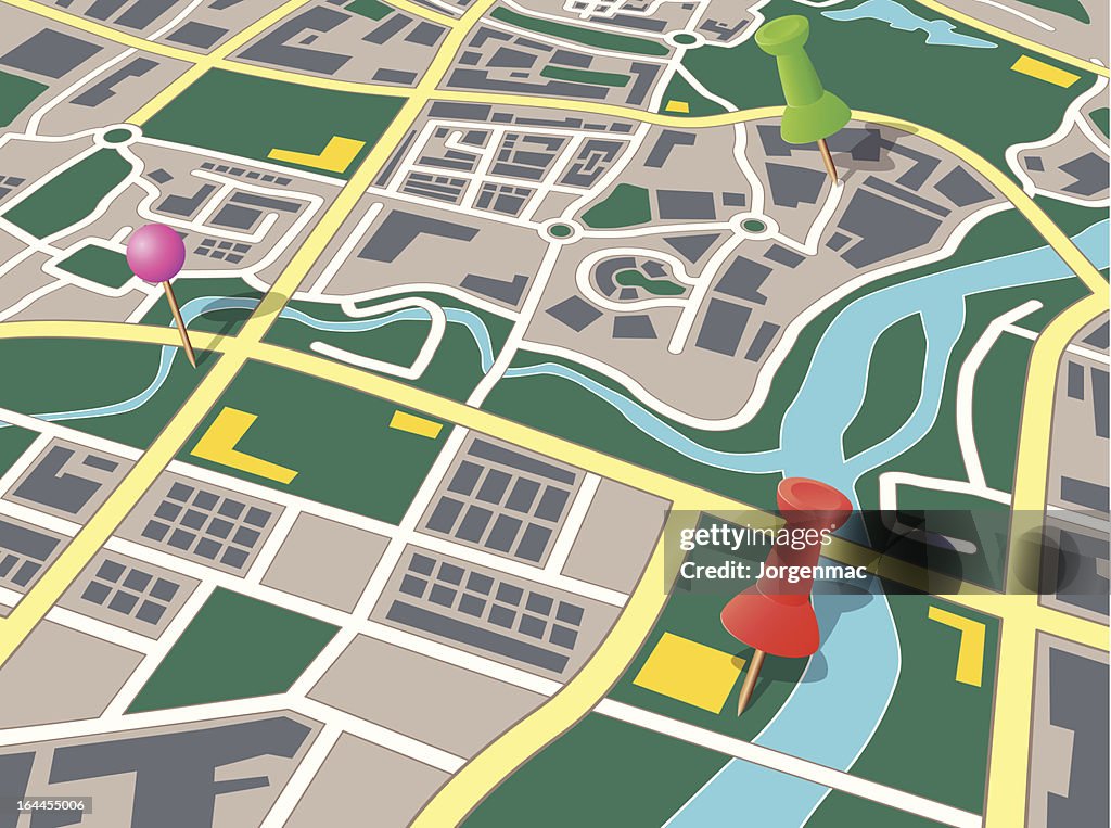 Generic Simple Map Generic Town Map High-Res Vector Graphic - Getty Images