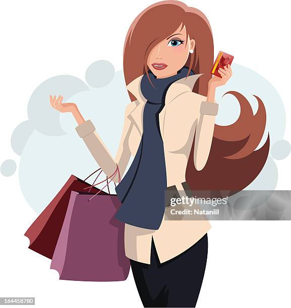 shopping - leaving work stock illustrations