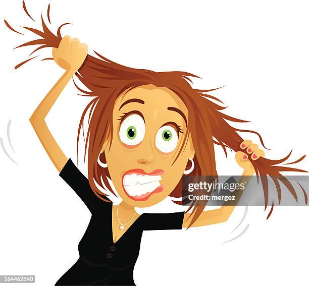 stockillustraties, clipart, cartoons en iconen met stressed at work - worry