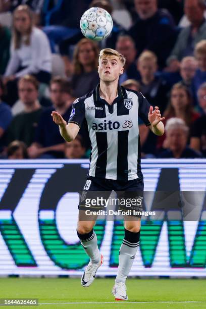 Emil Hansson of Heracles Almelo controls the ball during the Dutch Eredivisie match between Heracles Almelo and Excelsior Rotterdam at Erve Asito on...