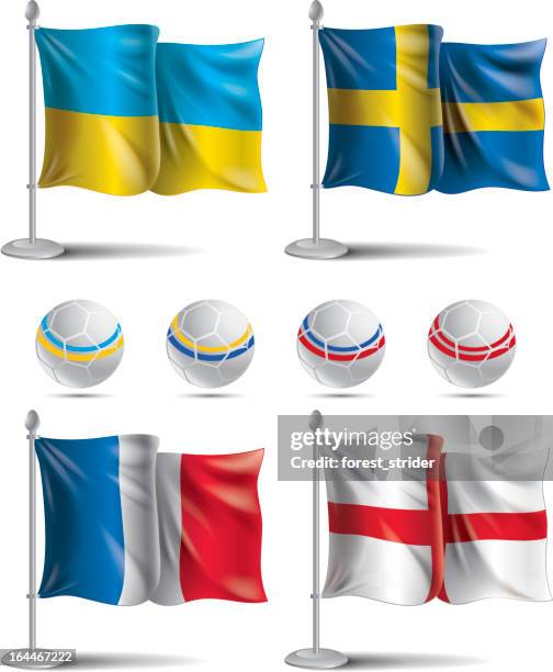 euro 2012 group d. flags icons - sweden v england group d uefa euro 2012 stock illustrations