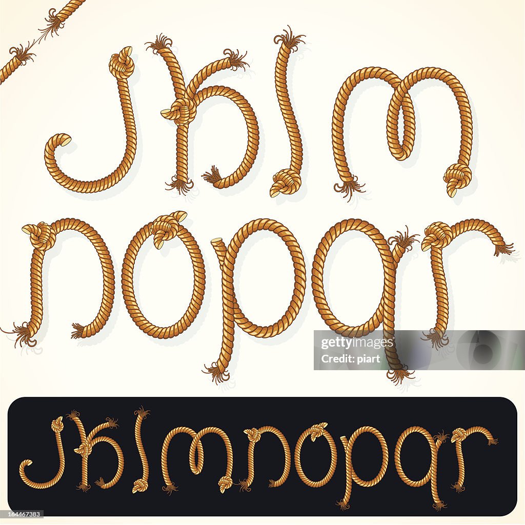 Create Letter From Rope Letters From Rope Vector Graphics High-Res Vector Graphic - Getty Images