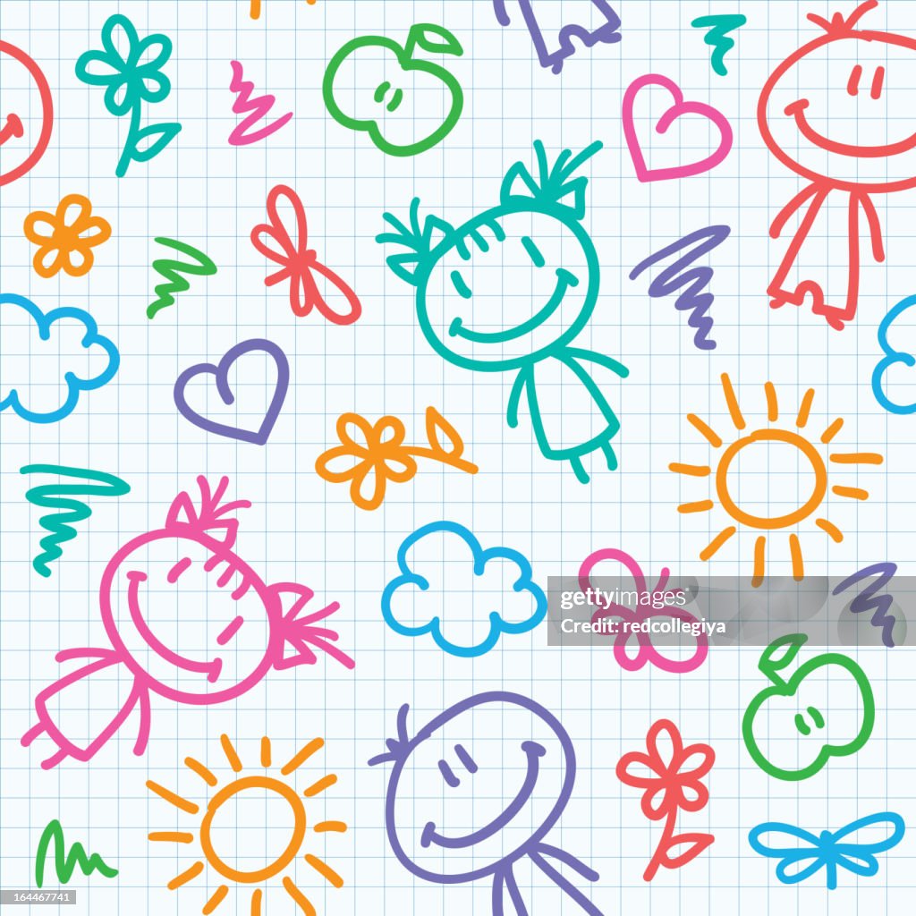 Kid Like Pattern Hand Drawn Kid Pattern High-Res Vector Graphic - Getty Images
