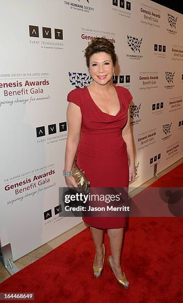 News reporter Ana Garcia attends The Humane Society of the United States 2013 Genesis Awards Benefit Gala at The Beverly Hilton Hotel on March 23,...