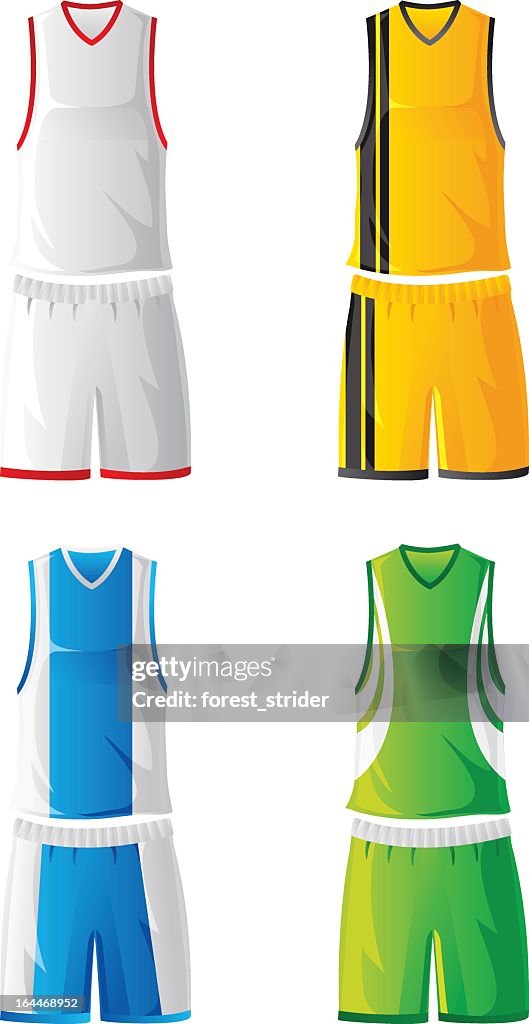 Basketball shirts and shorts