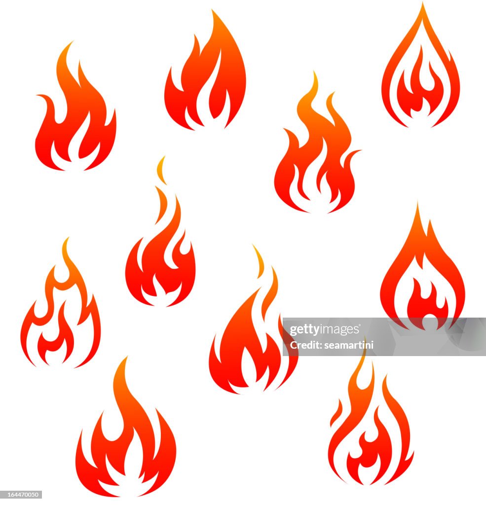 Basic Fire Symbol Fire Symbols High-Res Vector Graphic - Getty Images