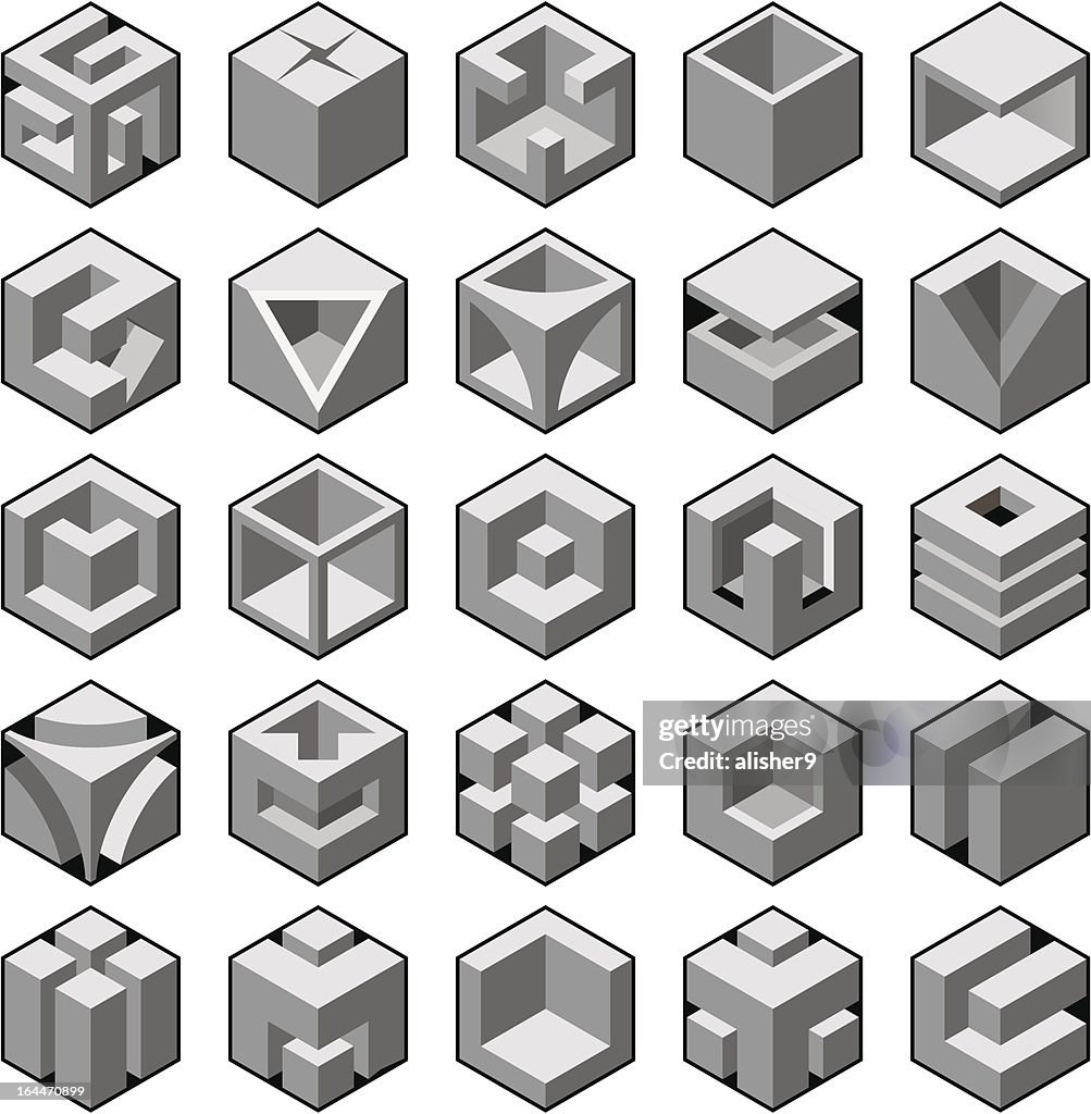 Cube Design Elements Set High-Res Vector Graphic - Getty Images