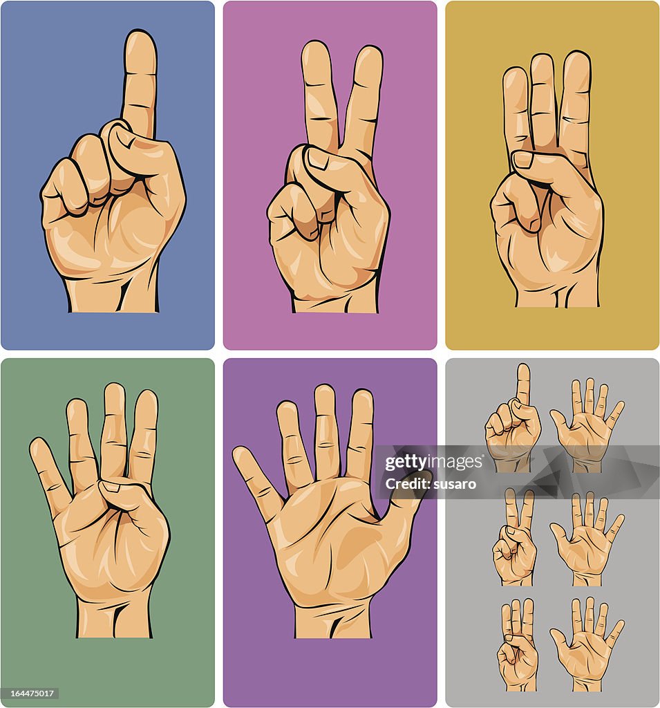 Hand Numbers High-Res Vector Graphic - Getty Images