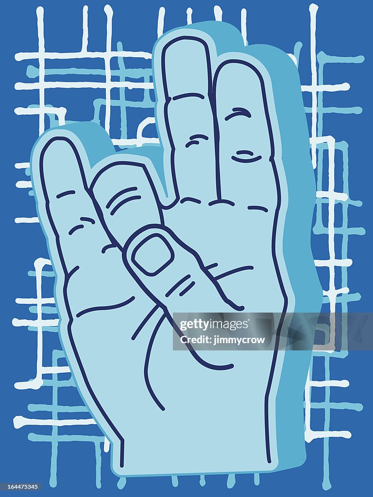 Hand sign - the shocker