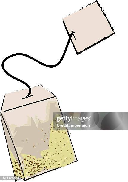 tea bag - jasmine tea stock illustrations