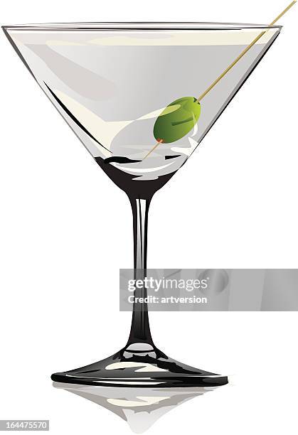 martini glass - vodka stock illustrations