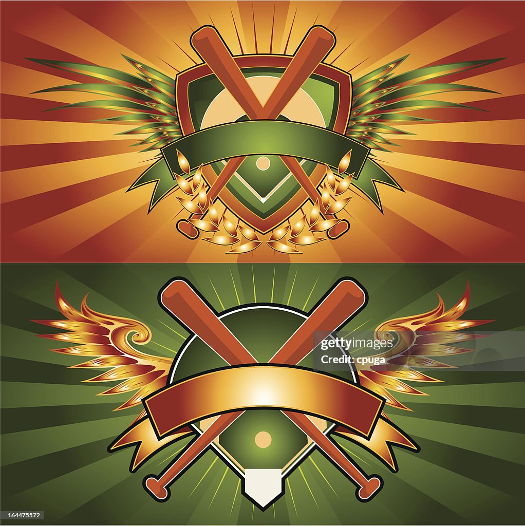 Winged Baseball Emblems
