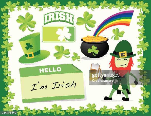 ich bin irish - ehemalige irische währung stock-grafiken, -clipart, -cartoons und -symbole