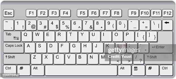 Lightly colored qwerty computer keyboard illustration Lightly colored qwerty computer keyboard illustration