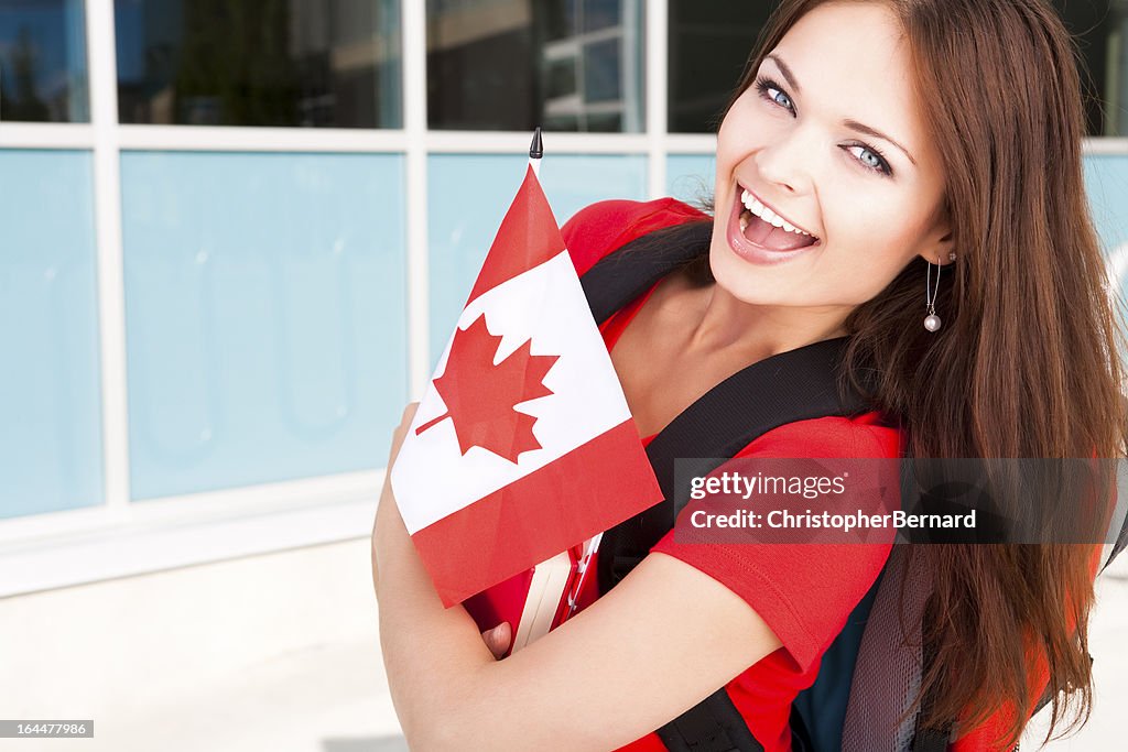 Studente di College in estate la scuola sul Giorno di Canada