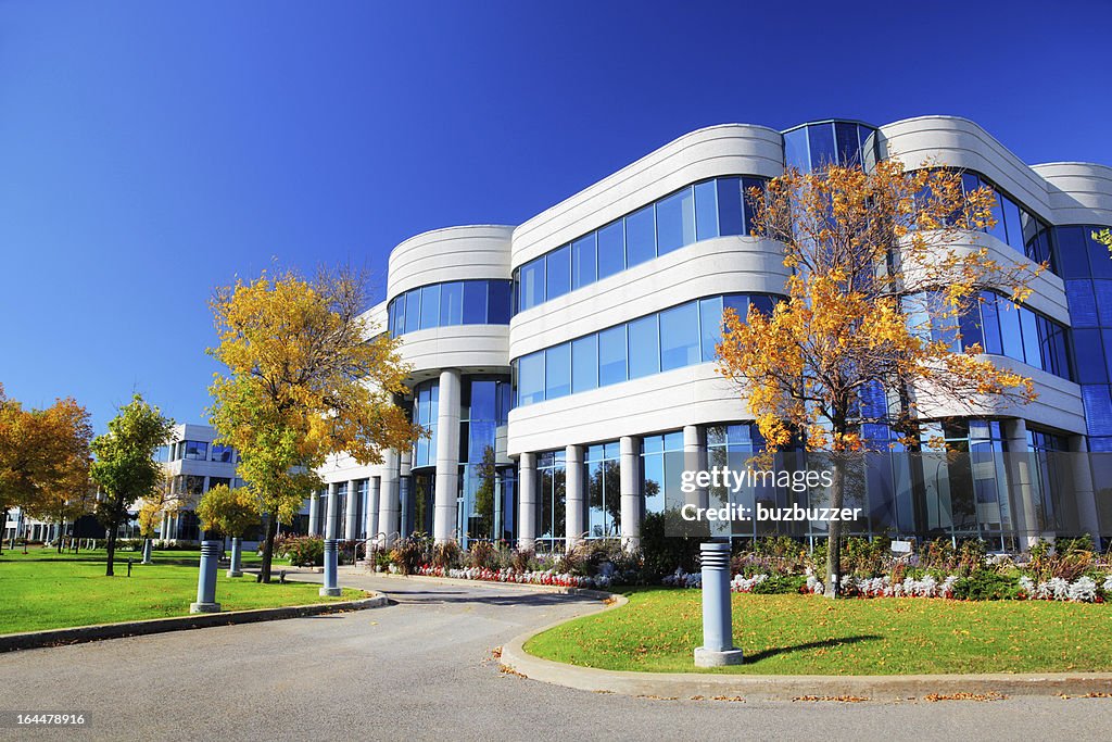 Colorful Corporate Building at Fall